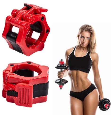 2 Stück Hantelverschlüsse 30mm Hantelstangen Verschluss Hantel Schnellverschluss Langhantel Verschluss Barbell Clamp Langhantel Klemmen für Workout Gewichtheben Training kurzhantelsta Fitness Zubehör