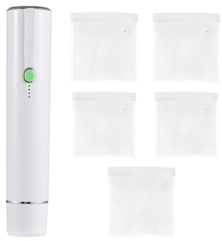 Macchina per sigillante per aspirapolvere portatile sacche di sigillatore sottovuoto compatto sacchetti di sigillante per alimenti chef aspirapolvere creserve con borse di tenuta (Bianco)