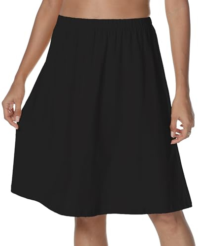 Xuepelit Underkjolar Dam Lång Petticoat Underkläder Dam Nattlinne Sommar Underkjolar Bomull Underkläder Petticoat Underkjolar Bomull Underkläder Petticoat, svart, L
