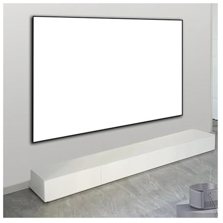 videoproyector Pantalla proyector Pantalla de proyección UHD Blanca Mate de Cine Premium, proyectores de Borde Estrecho de 1cm con Marco Fijo de 60-250 Pulgadas para Cine en casa(100 Inch)