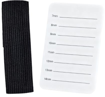 KiBcsLic Wimpernverlängerungs-Handpalette, Wimpernhalter, leichte Wimpernablage mit verstellbarer Handschlaufe, für Studios, Weiß 7 bis 14 Mm