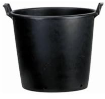 Blumentopf / Wanne / Container rund mit Henkel - Schwarz 40/33cm (30L)