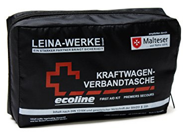 Leina Werke Trousse de Secours pour Voiture - 11013 Compact avec Velcro-Bleu/Blanc/Rouge