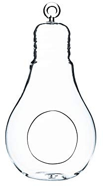 WGV Hanging Glass Plant Terrarium, Width 4.25, Height 8.25, Bulb DIY Air Succulent Planter Clear Tea Light Votive Candle Holder, Wedding Event Office Home Outdoor Decor, 1 Piece