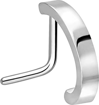 Piercingline Kirurgisk stål näsa stud näsa piercing 0,8 mm silverfärger