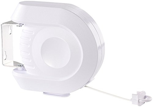 Rosenstein & Söhne Wäscheleine ausziehbar: Wandtrockner mit 1 ausziehbaren Wandwäscheleine, 12 m (Wäscheleine Badewanne, Wäscheleinen Befestigungssysteme, Seil)