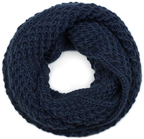 styleBREAKER Sciarpa in Maglia Grossa, Sciarpa Invernale Unisex, Colore: Blu Notte/Blu Scuro
