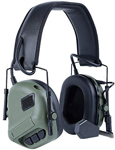Tactical Area - Militärischer Kopfhörer Gehörschutz für Airsoft Paintball Jagd Aktivitäten - OD (Grün, Unisex, Erwachsene)