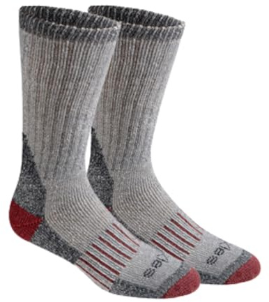 Dickies Men's Heavyweight Wool Blend Thermal Crew Socks, Blk (2 Pr), Large