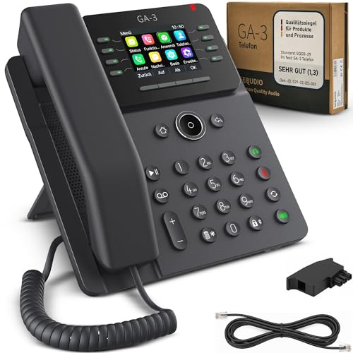 GEQUDIO GA-3 Schnurtelefon mit Anrufbeantworter & Farbdisplay