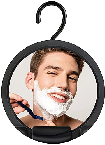 MIRRORVANA Espejo de Ducha antivaho sin Ventosa para baño - Modelo irrompible para Afeitado y Cuidado Personal - 20 cm (plástico)