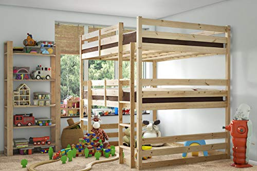STRICTLY BEDS&BUNKSFusion Raised Pine Bunk Bed, 4ft 6 Double