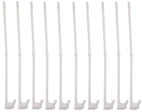 Housoutil 10Pcs Car Flag Poles, White, 44.00X4.00X2.50cm./ 17.29X1.57X0.98in, National Holidays, Car Window Flag Holder