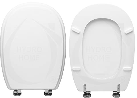 HYDRO HOME Tavoletta Wc Compatibile con EASY e EASY 02 POZZI GINORI, Copriwater In Legno Rivestito Con 2 mm Di Resina Colore Bianco, Cerniere Fissaggio Dall'alto MADE IN ITALY