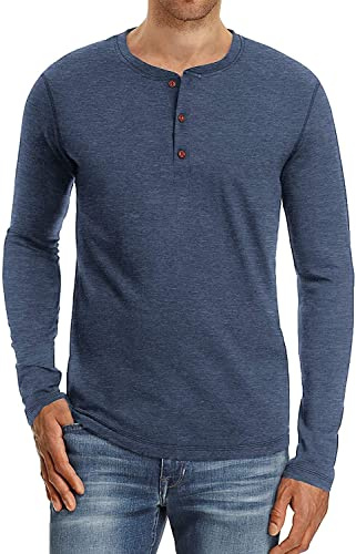 Sailwind Mens Henley Long Sleeve T-Shirt Cotton Casual Shirt