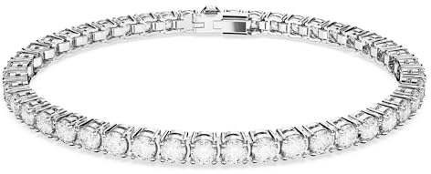 Swarovski Matrix Tennis, Rhodiniertes Armkettchen mit Strahlenden Swarovski Kristallen