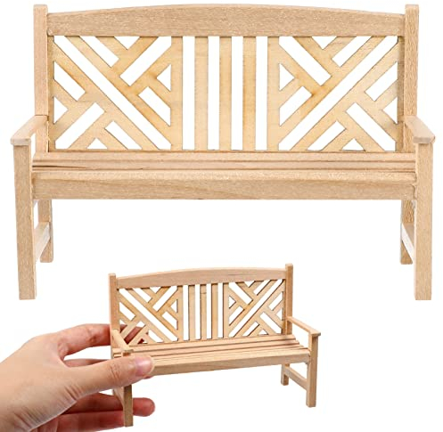NUOBESTY Geldgeschenk Gartenbank 1:12 Möbel Spielzeug Mini Holzbank Ornament Für Kinder Geschenke Zubehör Möbel Mini Sofa Garten Möbel Garten Möbel Garten Möbel Garten Möbel Garten Möbel