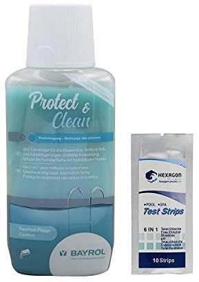 BAYROL Protect & Clean Gel - 350mL | Nettoyant Ligne d'eau + 10 Tests HPS OFFERTS 6 en 1