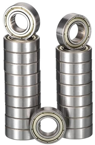 HiPicco 684ZZ Deep Groove Ball Bearings, ID 4mm x OD 9mm x Width 4mm Miniature Bearings, Double Metal Shielded Ball Bearing Chrome Steel Z2 Lever 20pcs