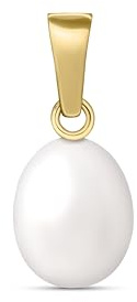 Amberta Allure Damen Anhänger mit Perle aus 9K Gold