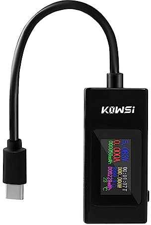 MONOJLY Voltage Test Meter USB C Tester Power Meter 4-30V 0-6.5A Color Display Screen Digital Multimeter Voltage Current Tester Ammeter Voltmeter