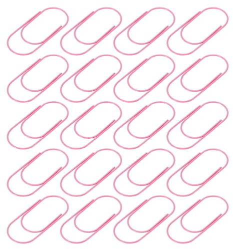 YOKIVE 20 Stück Büroklammer, breite beschichtete große Klammern mit Box, halten den Tisch ordentlich, ideal für Büro, Kunst, Zuhause, täglichen Gebrauch (Pink, 2 Zoll)