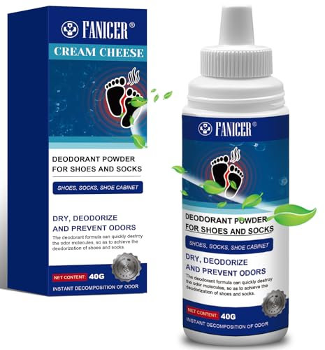 40g Polvere per scarpe,Deodorante per Scarpe,Deodorante Piedi,Polvere per scarpe per la sudorazione e il cattivo odore del piede,Sensazione di Freschezza a Lungo