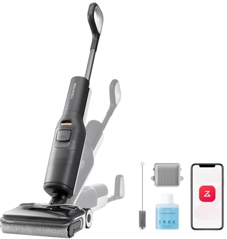 roborock F25 XT Nass Trockensauger, kabelloser Nass-Trocken-Sauger, 20.000 Pa Staubsauger mit Wischfunktion, 90°C Hochtemperatur Selbstreinigung & Heißluft-Schnelltrocknen, 180° Lie Flat, WLAN