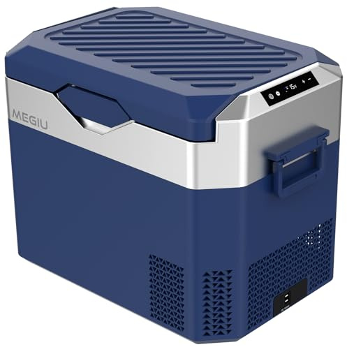 Megiu Car Fridge Portable 12V Refrigerator 32 Quart 12 Volt Freezer Compressor Cooler 12V/24V DC 110~240 V AC for Truck Van RV Camper SUV and Home Use (HC-30P5)