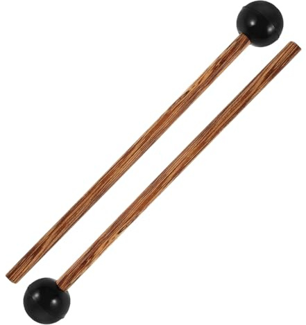 Supvox Holzschlägel Leicht und Tragbar 2 Stück mit Strapazierfähigem Gummikopf für Xylophone und Tamburine bei Heim und Bühnenauftritten