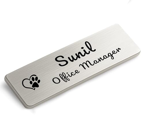 XHome 1 Edelstahl Türschild selbstklebend personalisiertes Namensschild mit Lasergravur wetterfest für Haustür, Briefkasten, Klingel Made in Germany 60 * 15mm 1 Stück