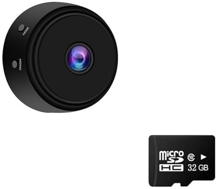 A9 Mini WiFi Camera 1080p Night Night Versione di rilevamento del movimento di movimento P2P. Camcorder Cam Video Voice Recorder Videoregistratore(Black and 32g card)