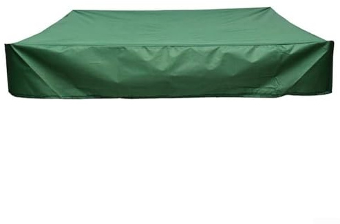 Copertura per sabbiera impermeabile in tessuto Oxford per giardino o patio, protezione antipolvere per mobili da esterno, con coulisse, design pieghevole (verde, 200 x 200 x 20 cm)