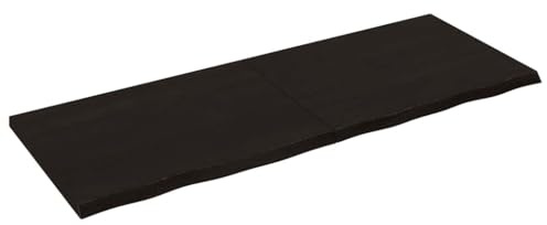 KUPTYERFG Estantería de pared (madera de roble, 160 x 60 cm), color marrón oscuro