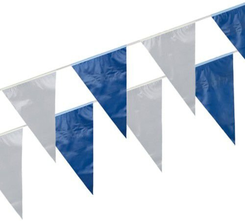 Papstar Wimpelkette, Folie 10 m blau/Weiss wetterfest
