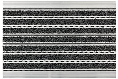 Astra Fußmatten – anthrazit – Aluminiumrahmen – sehr robust – feiner oder grober Struktur – Türmatte – Matte – Sauberlauf – 60 x 40 x 1 cm…