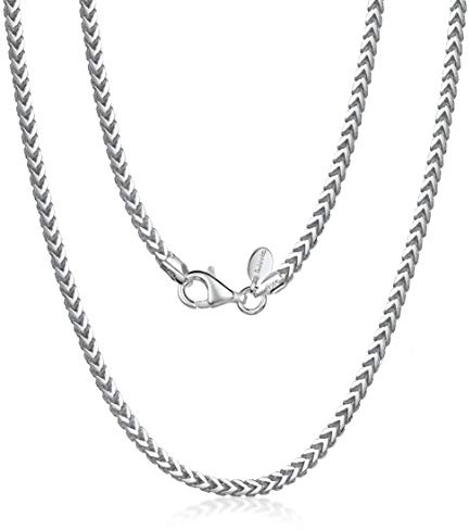 Amberta 925 Sterling Silber Halskette für Herren - Franco-Kette 2.5 mm