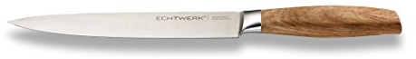 ECHTWERK Schinkenmesser aus hochwertigem Stahl, Filetiermesser, Küchenmesser, Rostfrei, Spezialstahl, Griff aus Rosenholz, Holzgriff, Classic-Edtion, Klingenlänge: 20 cm EW-SM-0345