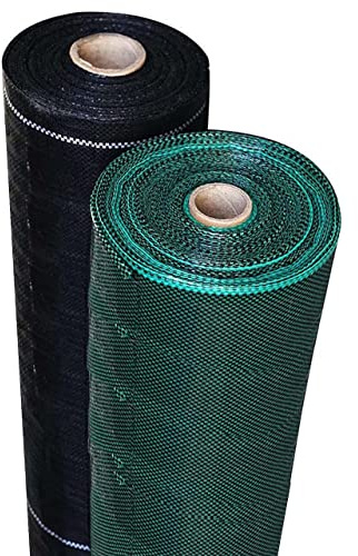Garlivo 200 m² de Toile Anti-Mauvaises Herbes 65 g/m perméable à l'eau en différentes Tailles, Brésil de paillage Non Tissée indéchirable - Protection Contre Les UV- Film - 50 m x 4 Rouleaux