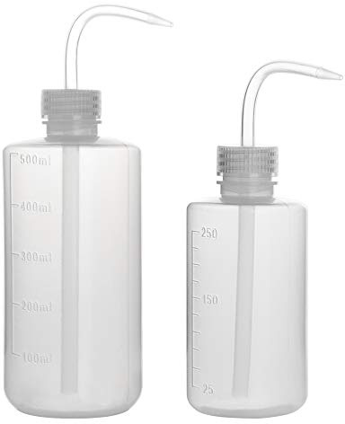 stonylab Chemical Wash Flaska, 2-pack Plast Safety Lab Squeeze Wash Flaska, LDPE med Smal Mun, 250 ml (8,5 oz) och 500 ml (17 oz)