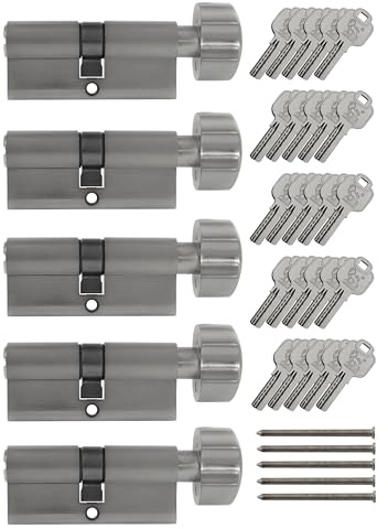 5x Knaufzylinder KD 70 mm 35/35 gleichschließend inkl. 25 Schlüssel