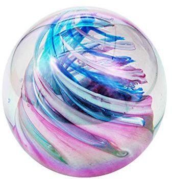 Pfrontenschmuck Traumkugel Traum-Kugel mini Briefbeschwerer, Bonbon mit Öleffekt - Handarbeit, 6 cm Ø