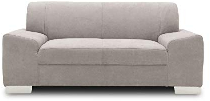 DOMO. collection Sofa Alisson, 2er Couch, 2-Sitzer, 2er Garnitur, Polstergarnitur 164 x 83 x 75 cm (BxTxH), in hellgrau