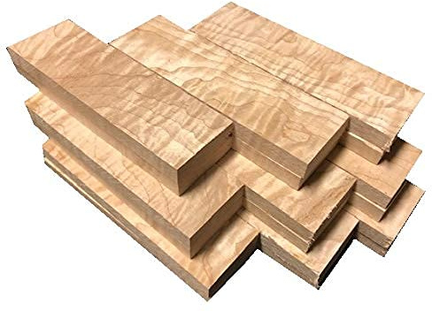 White's Woods Curly Hard Maple Knife Scales (3/8x1.5 x5) - pack of 3