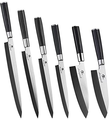 Lax sushi kniv set högt kol 5CR15 Stålkök Filleting Knivar Skivning Fisk Kock Sushi Kniv Ställ Kökskniv (Color : Sashimi Deba)