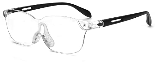 OuShiun Magnifying Glasses, 160% Hands Free Magnifying Eyeglasses for Reading/Crafts/Jewellers/Hobbies and Close Work(Non Lighted Magnifier）