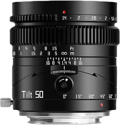 TTARTISAN Obiettivo manuale F1.4 Full Frame Tilt Shift da 50 mm, con grande apertura, per mirrorless per Canon RF APS-C R7 R10 Full Frame EOSR RP R5 R5C R6 R6i