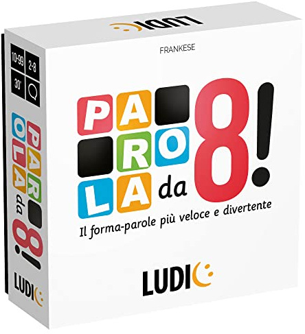 Ludic Parola Da 8 Il Forma-Parole Più Veloce E Divertente It55416 Gioco Di Società Per La Famiglia Per 2-4 Giocatori Made In Italy