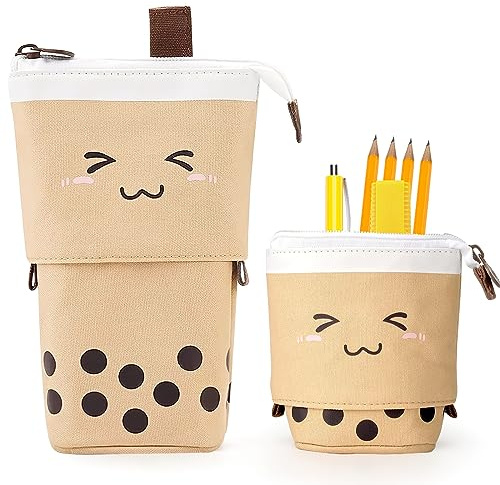 Hillylolly Estuche Escolar para Niñas y Adolescentes, Tela Vertical Plegable, Gran Capacidad, Adecuado para Regalos a Estudiantes