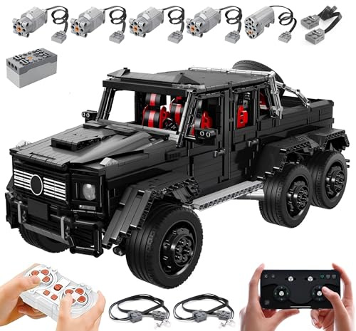 Auforua Technik Auto G-Klasse für AMG G63, Mit 5 Motoren Set, 1:8 Groß Auto Modellbausatz, 3300 Teile MOC Klemmbausteine Rennauto Set, Automodell Sammlerstück für Autofans, Mit Originalverpackung